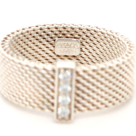 Tiffany & Co diamond somerset ring in 925 sterling silver - Picture 2 of 6